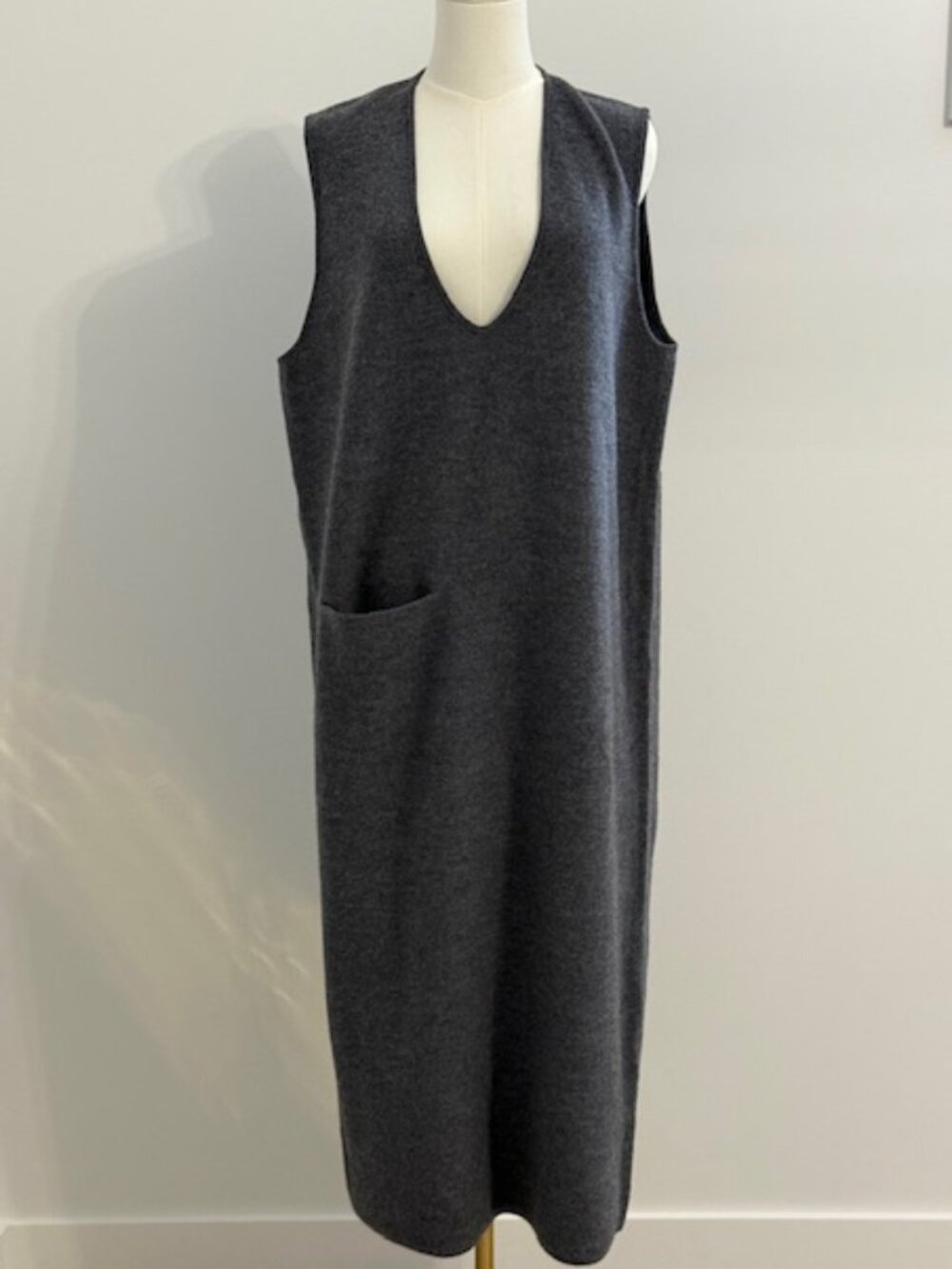 NWT COS Size S Boiled Wool Midi Dress